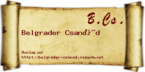 Belgrader Csanád névjegykártya